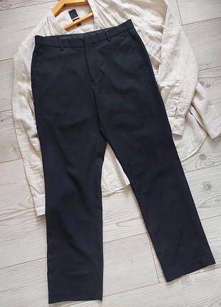 Чёрные полушерстяные брюки от calvin klein