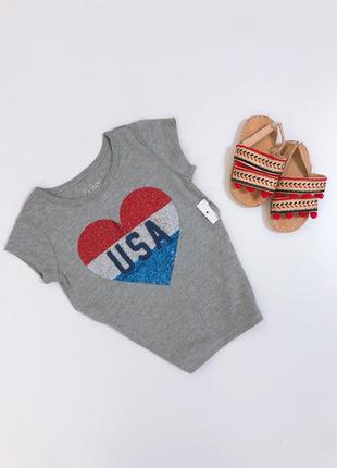 Футболка usa с блестками