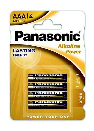 Батарейка лужна lr03/aaa alkaline power (bronze) 4шт (блістер) тм panasonic