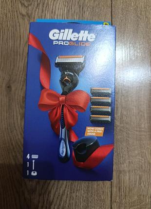 Станок бритва для бритья gillette proglide с 4 сменными кассетами+подставка