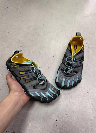 Vibram fivefingers barefoot shoes gray aqua minimalist eu41 outdoor trail tracking mountain трекінгове взуття вібрам оутдор кросівки