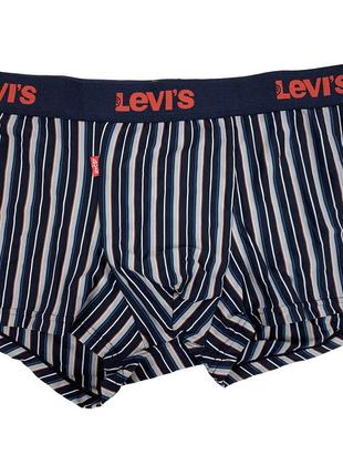 Мужские трусы levis премиум качества, цвет темно-синий с полосками, размеры в наличии