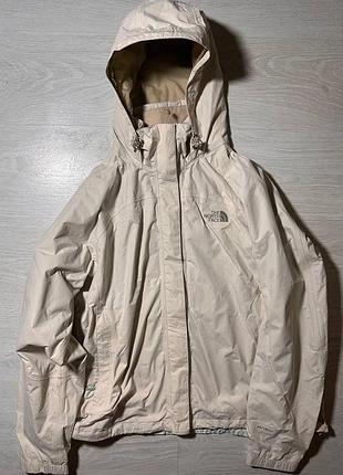 The north face куртка бежева hyvent водонепроникна з капюшоном