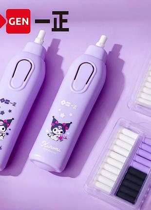 Милый электрический ластик sanrio kuromi, ластик для коррекции ошибок, школьные канцелярские принадлежности smart