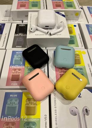 Навушники airpods i12 tws bluetooth з мікрофоном потужний