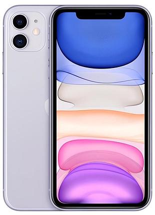 Смартфон iphone 11 4/128gb purple 6.1" ips 1sim lte 12 мп + 12 мп nfc 3046 mah якісний