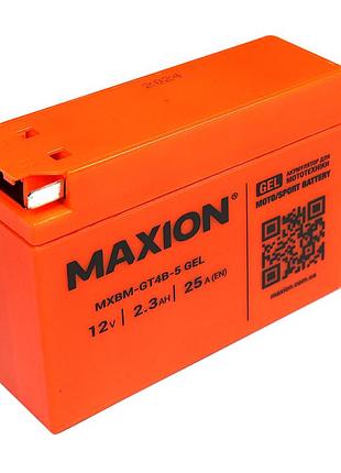 Гелієвий мотоакумулятор 12v 2.3 ah maxion мото акумулятор для скутера gt4b-5