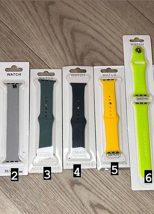 Силіконовий браслет для apple watch та інших годинників в ассортименті розмір 38/40mm gg