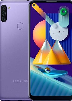 Смартфон samsung galaxy m11 (m115f) 3/32gb violet 2 sim 6.4" snapdragon 450 5000 мач nfc