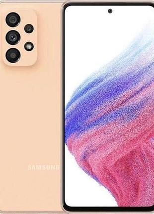 Смартфон samsung galaxy a53 6/128gb peach 2 sim 6.5" 6/128gb exynos 1280 nfc 64 мп 4к 5000 мач
