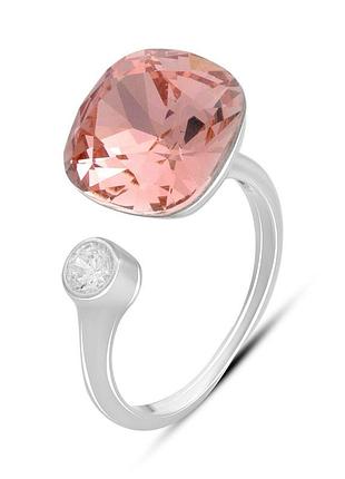Серебряное кольцо komilfo с фианитами, вес изделия 5 гр (60002216) 17 размер