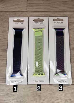 Металлический магнитный ремешок браслет на магните на часы apple watch 38/40 mm series 2 3 5 6 7 se smart