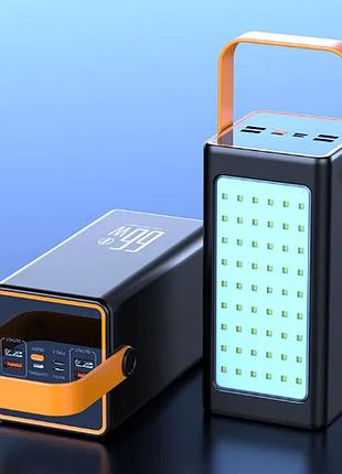 Повербанк power bank solar energy 100000 mah чорний