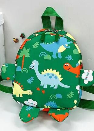 Дитяча сумка з динозаврами, модний рюкзачок для дитини, рюкзак для дітей зелений