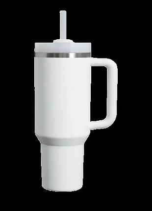 Термокружка stanley quencher h2.0 1200 мл white нержавіюча сталь вакуумна якісний