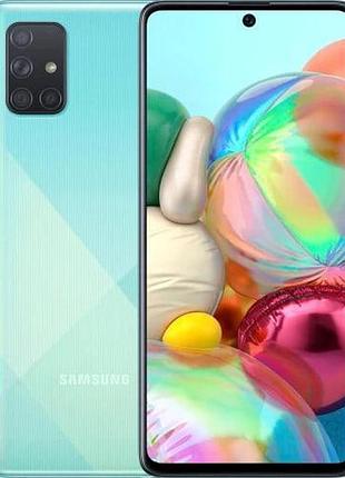 Смартфон samsung galaxy a71 6/128gb blue 2 sim 6.7 64 мп 4k nfc snapdragon 730 4500 мач