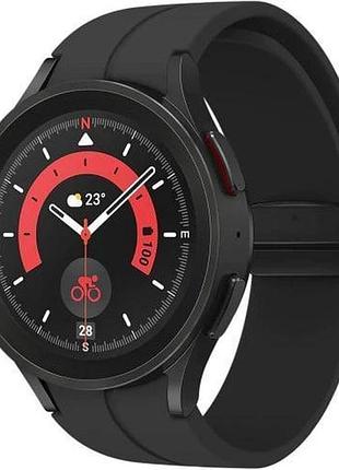 Смарт-годинник samsung galaxy watch 5 pro 45mm lte black titanium (r925n) 1.36" 16 гб nfc тонометр 590 mah довговічний