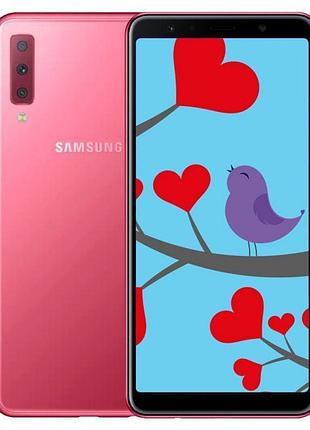 Смартфон samsung galaxy a7 2018 (a750f) 4/64gb pink, 2 sim 6" super amoled exynos 7885 nfc 3300 мач якісний