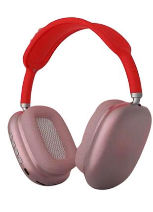 Беспроводные наушники p9 max red bluetooth smart