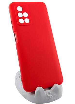 Чохол silicone case box для xiaomi redmi 10 2022 бампер із мікрофіброю червоний
