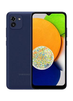 Samsung galaxy a03 3/32gb blue 2 sim 6.5" pls hd+ unisoc t606 48 мп 5000 маг android 11 premium