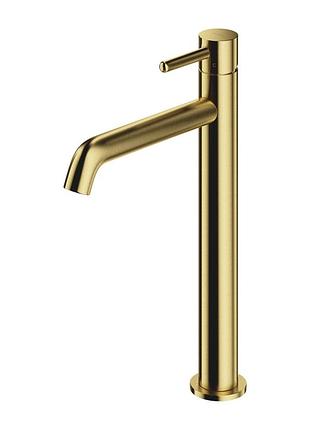 Смеситель для умывальника omnires y brushed brass, высокий (y1212bsb)