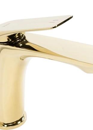 Змішувач для умивальника rea avalon низький, gold (rea-b1118)