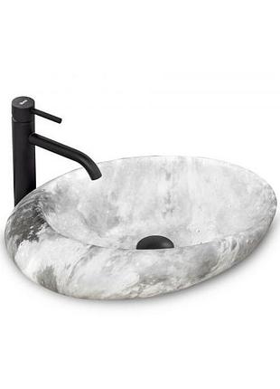 Умивальник rea roxy 49 30,7x48,6 c stone l.grey (rea-u6651)