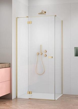 Душевая кабина radaway garda kdj 90х195 левая, прозрачное стекло, brushed gold (10701090-99-01l)