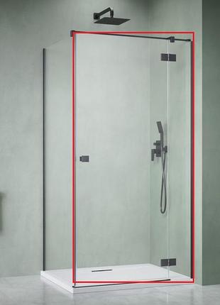 Душевая кабина radaway essenza kdj 120х200 правая, стекло прозрачное, brushed gunmetal (1385042-92-01r)
