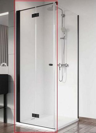 Душевая кабина radaway nes black kdj b 80x80 права, безопасное стекло, прозрачное, черная (10025080-54-01r)