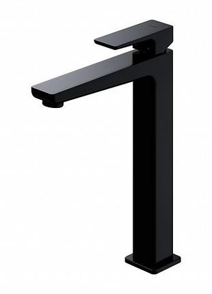 Змішувач для умивальника omnires parma black mat, високий (pm7412bl)