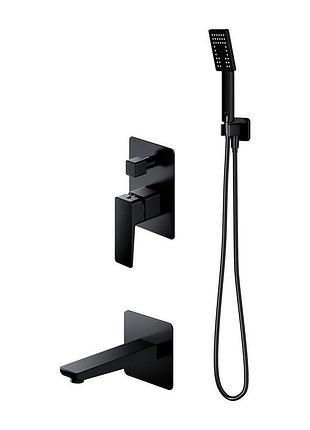 Змішувач для ванни і душу прихованого монтажу omnires parma black mat (syspmw01bl)