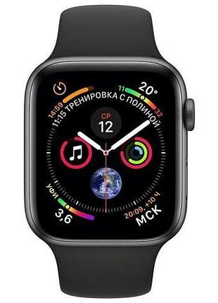 Смарт-часы apple watch series 4 40mm space grey oled 1.57" nfc gps apple s4 якісний