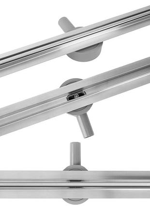 Трап rea neo slim pro 600 мм, сифон, ножки, матовая сталь (rea-g5801)