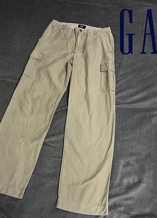 Штаны gap бежевого цвета брюки m
