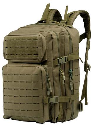 Рюкзак тактический 2e 45 л laser cut, застежка fastex, od green