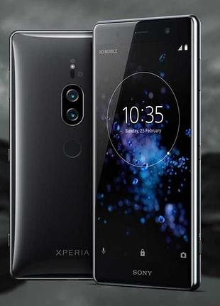 Смартфон sony xperia xz2 h8166 chrome black 2сим 5.8" 6/64gb gps 3540 mah потужний