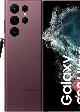 Смартфон samsung galaxy s22 ultra 5g 8/256gb burgundy 2 sim 5g 6.8" s pen 108 мп 8k nfc 5000 mah якісний
