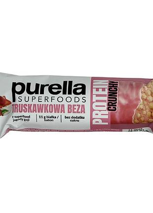 Протеїновий батончик без цукру полуничне безе, purella superfoods, 45г
