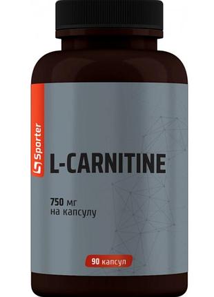 Жироспалювач л-карнитин sporter l-carnitine 750мг 90 капсул