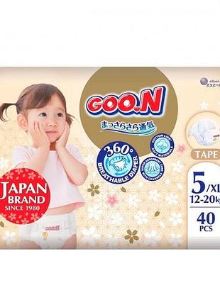 Підгузки goo.n premium soft для дітей (xl, 12-20 кг, 40 шт.)