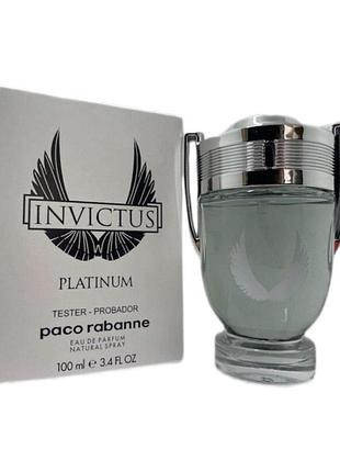 Парфюмированная вода мужская paco rabanne invictus platinum, 100 мл, тестер