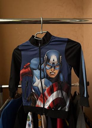 Кофта marvel avengers дитяча captain america на блискавці