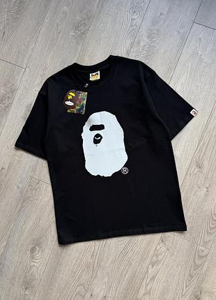 Чоловіча футболка bape ape чорного кольору
