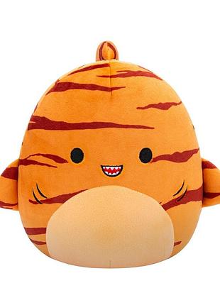 М'яка іграшка squishmallows – тигрова акула джаггер (19 cm)