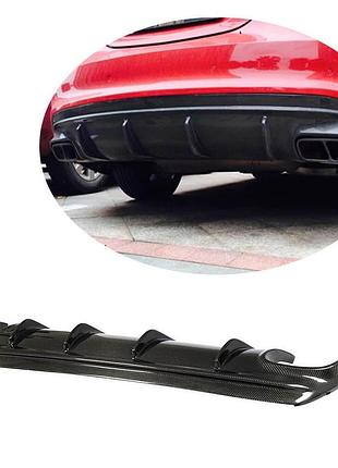 Диффузор заднего бампера v2 (для amg-line / cla45 amg, карбон) для mercedes cla c117 2013-2019 гг