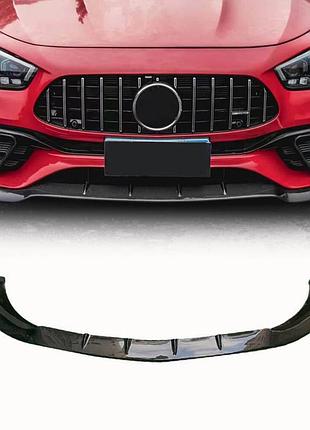 Накладка на передній бампер lip (для e63 amg 2020-2023, карбон) для mercedes e-сlass w213 рр