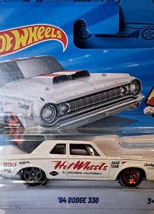 Hot wheels 2026 drag racers '64 dodge 330 6/10 126/250 jjj64 додж машинки базові колекційні хот вілс