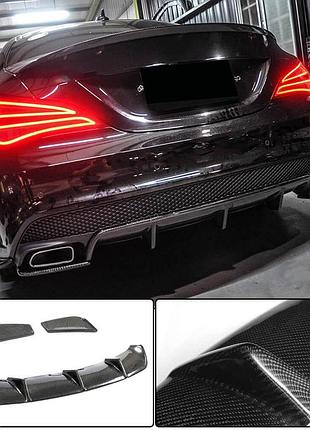 Диффузор заднего бампера v2 (для amg-line / cla45 amg 2013-2016, карбон) для mercedes cla c117
